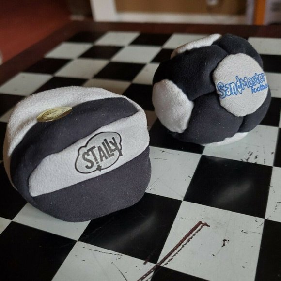 White and black stally sandmaster hacky sack set - Picture 1 of 2